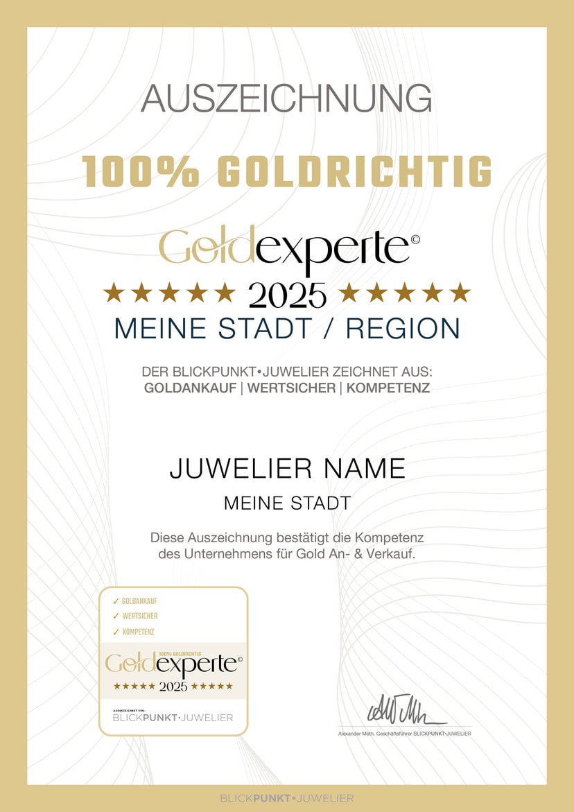 Das Goldexperten-Zertifikat